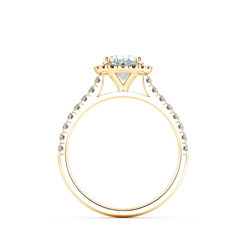 Nhẫn đính hôn Halo đai tấm NCH8501 5